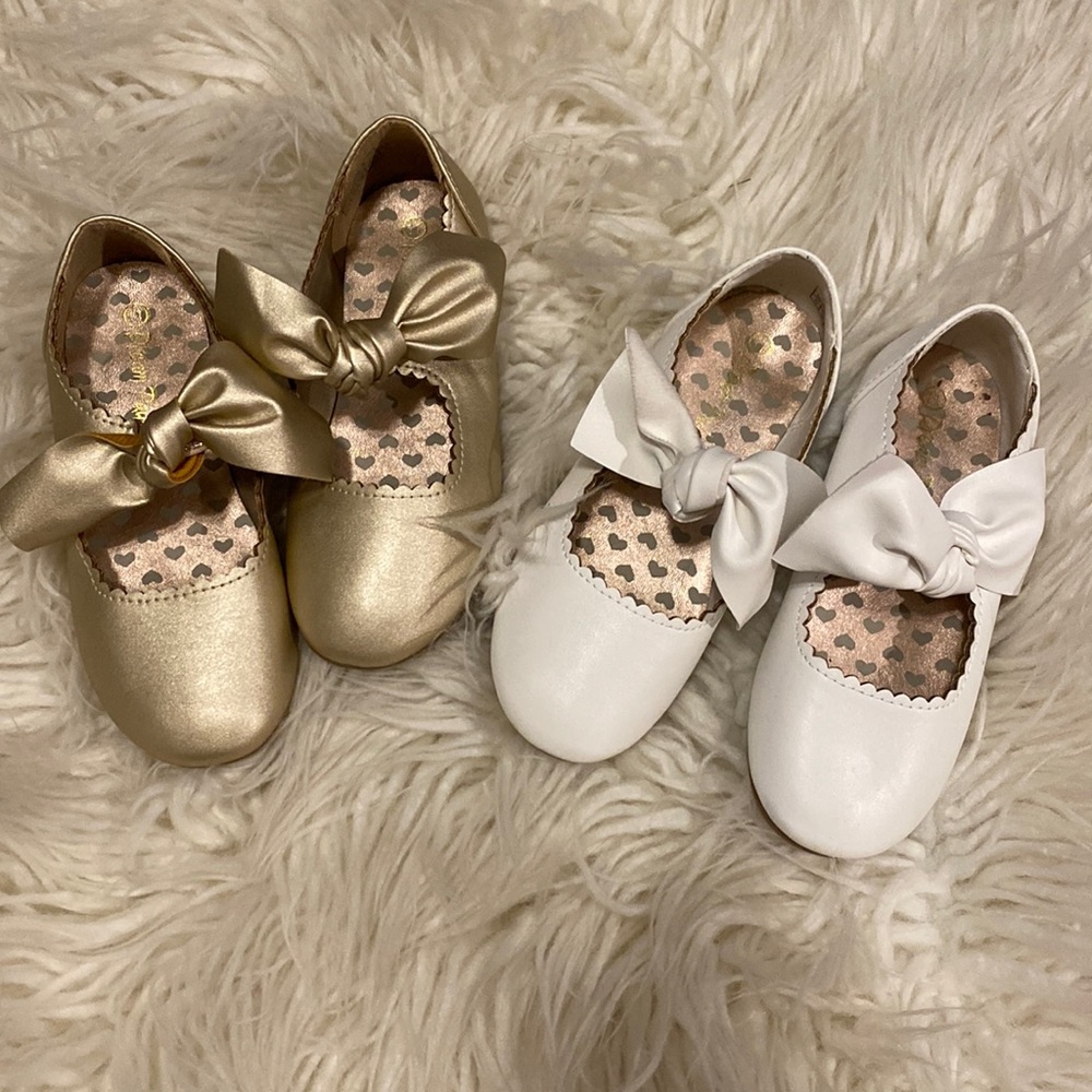 Gold & White Dress (Ballerina Flats) shoes!